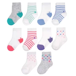 Baby Girl Jumping Beans® 10-pk. Crew Socks