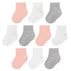 Baby Girl Jumping Beans® 10-pk. Solid Crew Socks