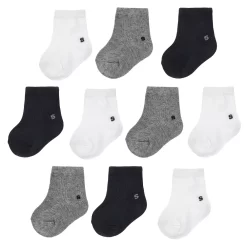 Baby Boy Jumping Beans® 10-pk. Solid Crew Socks