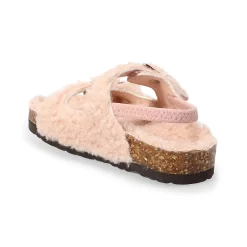 Jumping Beans® Magnetizing Toddler Girls' Faux-Fur Slide Sandals -JumpStart Kiddie Chic Hub 4940138 ALT2