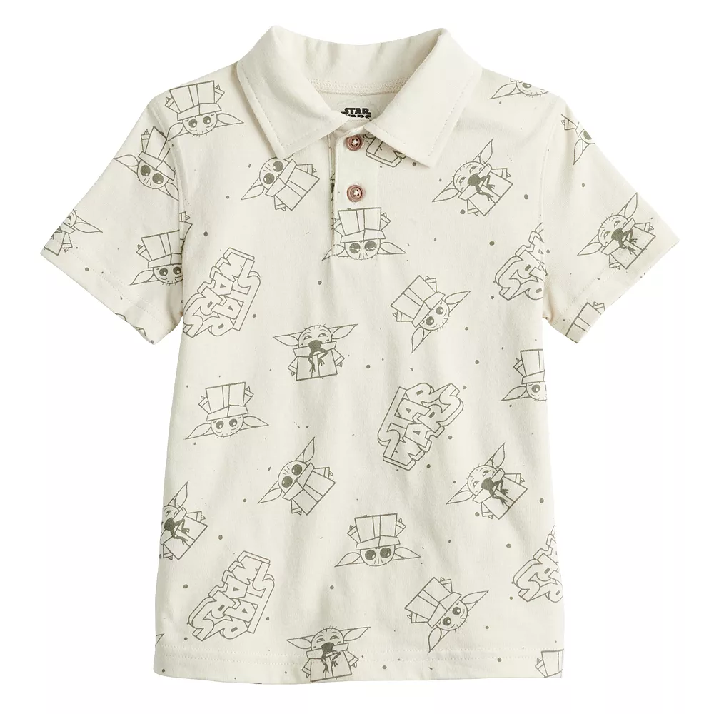 Toddler Boy Jumping Beans® The Mandalorian The Child Allover Print Polo Shirt 1 Toddler Boy Jumping Beans® The Mandalorian The Child Allover Print Polo Shirt