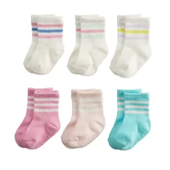 Baby / Toddler Girl Jumping Beans® 6-Pack Crew Socks