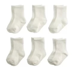 Baby / Toddler Jumping Beans® 6-Pack White Crew Socks