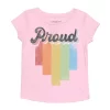 Toddler Girl Jumping Beans® "Proud" Rainbow Pride Graphic Tee