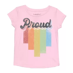 Toddler Girl Jumping Beans® "Proud" Rainbow Pride Graphic Tee