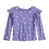 Girls 4-12 Jumping Beans® Long Sleeve Ruffle Shoulder Tee