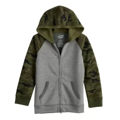 Boys 4-12 Jumping Beans® Adaptive Easy Dressing, Abdominal Access, & Sensory Friendly Raglan Hoodie