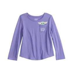 Toddler Girl Jumping Beans® Star Wars The Mandalorian Grogu Aka Baby Yoda "Cutest In The Galaxy" Long Sleeve Pocket Tee