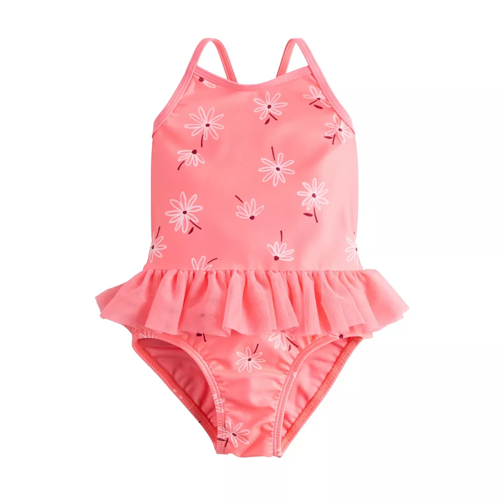 Toddler Girl Jumping Beans® Daisy One-Piece Swimsuit 1 Toddler Girl Jumping Beans® Daisy One-Piece Swimsuit