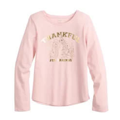 Girls 4-12 Disney Mickey Mouse & Friends "Thankful For Friends" Long Sleeve Graphic Tee By Jumping Beans®