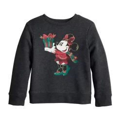 Toddler Girl Disney's Minnie Mouse Holiday Sweatshirt By Jumping Beans®
