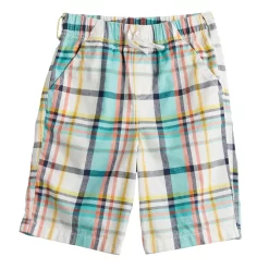 Toddler Boy Jumping Beans® Adaptive Seated Comfort Easy Dressing Sensory Plaid Canvas Shorts