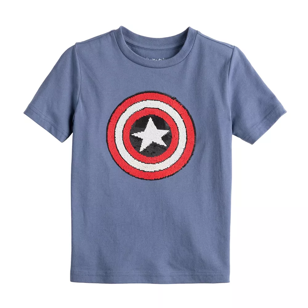 Boys 4-12 Jumping Beans® Marvel Captain America Flippable Sequins Graphic Tee 1 Boys 4-12 Jumping Beans® Marvel Captain America Flippable Sequins Graphic Tee