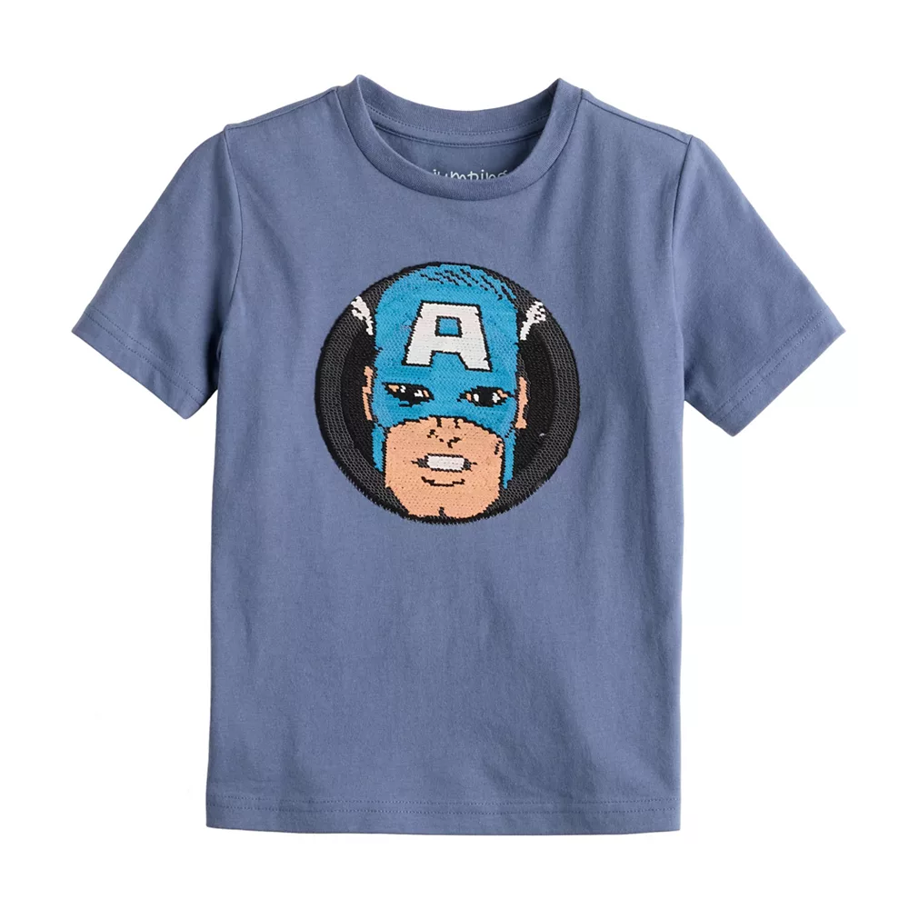 Boys 4-12 Jumping Beans® Marvel Captain America Flippable Sequins Graphic Tee 2 Boys 4-12 Jumping Beans® Marvel Captain America Flippable Sequins Graphic Tee - Image 2