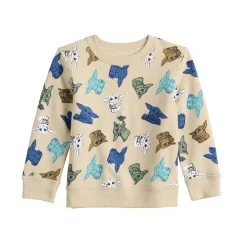 Kids 4-12 Jumping Beans® The Mandalorian Adaptive Sensory Friendly Allover Print Grogu Sweatshirt