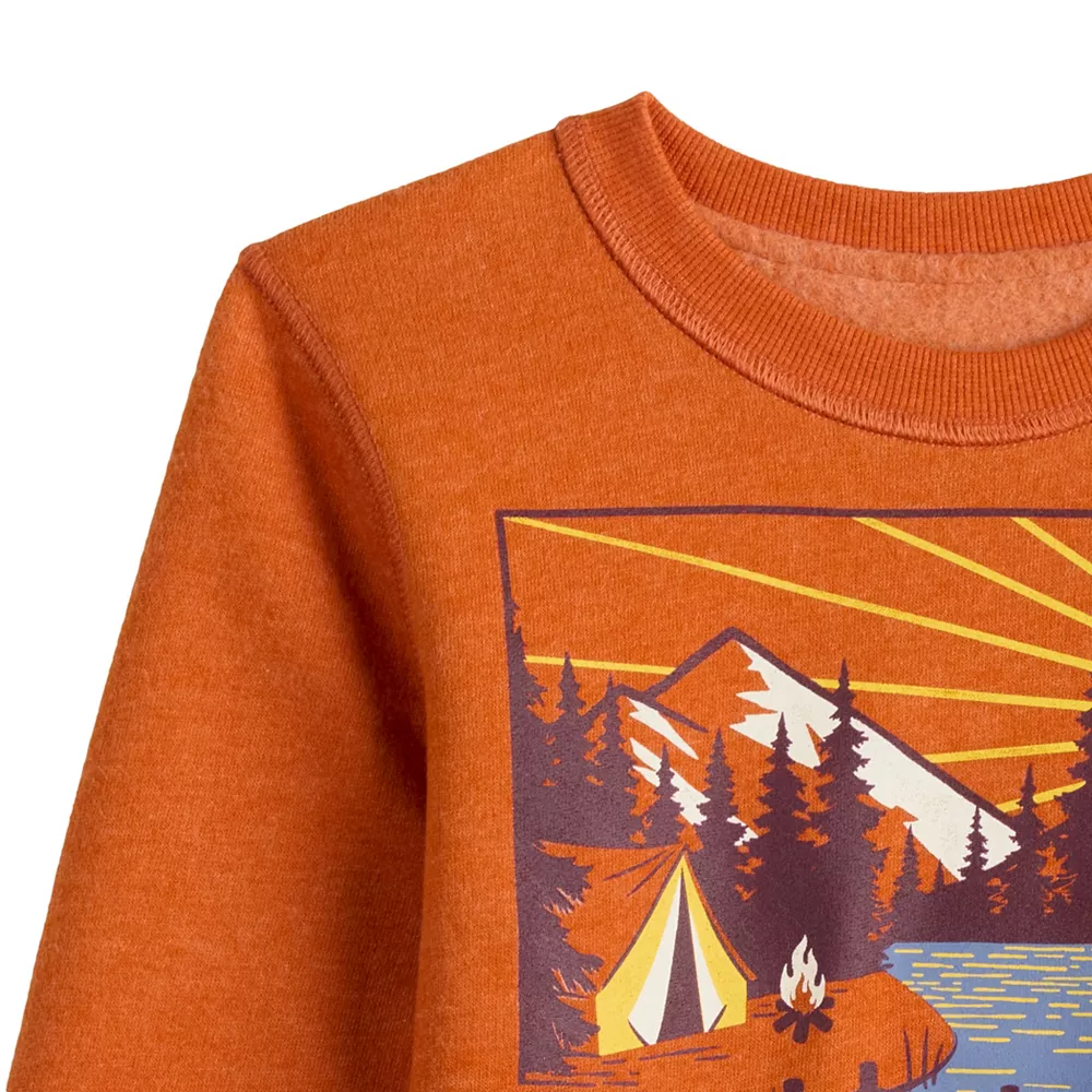 Toddler Jumping Beans® Adaptive Sensory Friendly Fleece "Wild By Nature" Graphic Sweatshirt 2 Toddler Jumping Beans® Adaptive Sensory Friendly Fleece "Wild By Nature" Graphic Sweatshirt - Image 2