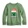 Boys 4-12 Jumping Beans® Minecraft Santa Hat Creeper Fleece Graphic Sweatshirt