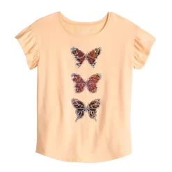 Girls 4-12 Jumping Beans® Flutter Graphic Tee -JumpStart Kiddie Chic Hub 5828980 ALT2