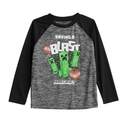Boys 4-12 Jumping Beans® Minecraft Creepers "Having A Blast" Raglan Graphic Tee