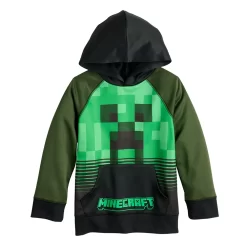 Boys 4-12 Jumping Beans® Minecraft Creeper Fleece Active Graphic Hoodie