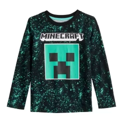 Boys 4-12 Jumping Beans® Minecraft Creeper Static Long Sleeve Graphic Tee
