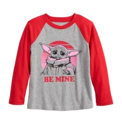 Toddler Boy Jumping Beans® Grogu "Be Mine" Valentine's Day Raglan Tee