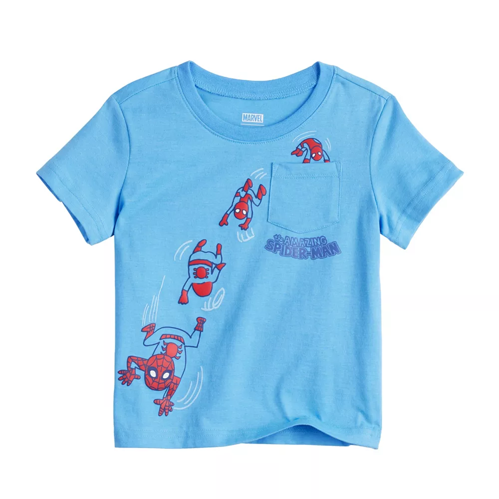 Toddler Boy Jumping Beans® Marvel Spider-Man Pocket Tee 1 Toddler Boy Jumping Beans® Marvel Spider-Man Pocket Tee