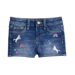 Toddler Girl Jumping Beans® Embroidered Denim Shorts