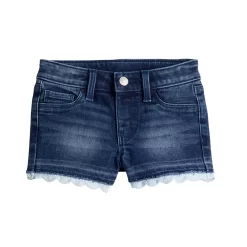 Girls 4-12 Jumping Beans® Crochet-Hem Denim Shorts