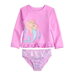 Disney's The Little Mermaid Toddler Girl Rash Guard & Swim Bottoms Set By Jumping Beans®