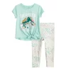 Toddler Girl Jumping Beans® Active Tie Front Tee & Leggings Set