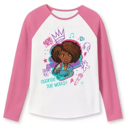Girls 4-12 Jumping Beans® Karma's World "Change The World" Raglan Sleeve Graphic Tee