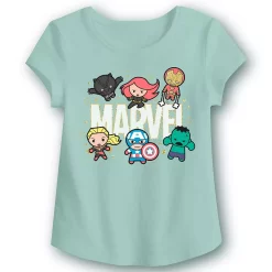 Girls 4-12 Jumping Beans® Marvel Cutesy Superheroes Sparkle Graphic Tee