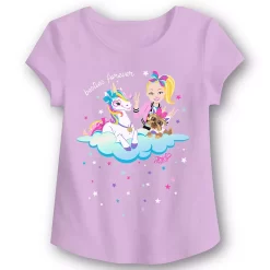 Girls 4-12 Jumping Beans® Jojo Siwa "Besties Forever" Sparkle Graphic Tee